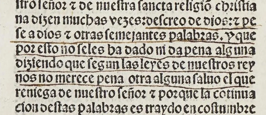 An illustration from Recopilacio[n] de algunas bullas del summo pontifice, co[n]cedidas, en fauor de la jurisdicio[n] real, con todas las pragmaticas, y algunas leyes del reyno, hechas para la buena gouernacion y guarda de la justicia y muchas pragmaticas y leyes añadidas q[ue] hasta aqui no fueron impressas. : En especial estan añadidas las leyes de Madrid y de los ara[n]zeles y de los paños y lanas y capitulos de corregidores y leyes de toro y leyes de la hermandad, vista y corregida y por orden de leyes puesta., 1550, leaf 17