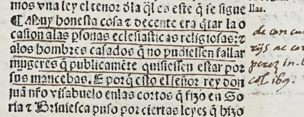 An illustration from Recopilacio[n] de algunas bullas del summo pontifice, co[n]cedidas, en fauor de la jurisdicio[n] real, con todas las pragmaticas, y algunas leyes del reyno, hechas para la buena gouernacion y guarda de la justicia y muchas pragmaticas y leyes añadidas q[ue] hasta aqui no fueron impressas. : En especial estan añadidas las leyes de Madrid y de los ara[n]zeles y de los paños y lanas y capitulos de corregidores y leyes de toro y leyes de la hermandad, vista y corregida y por orden de leyes puesta., 1550, leaf 191