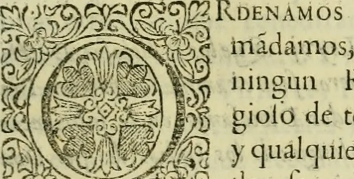 An illustration from Recopilacion de leyes de los reynos de las Indias : mandadas imprimir, y publicar por la magestad catolica del rey don Carlos II, nuestro señor : va dividida en quatro tomos, con el indice general, y al principio de cada tomo el indice especial de los titulos, que contiene, 1681, leaf 168