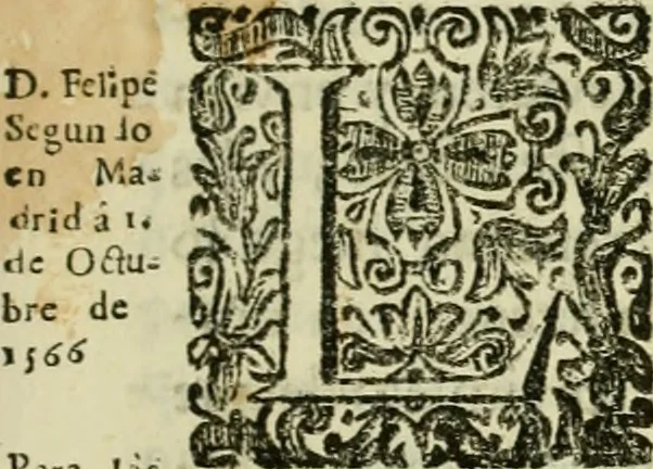 An illustration from Recopilacion de leyes de los reynos de las Indias : mandadas imprimir, y publicar por la magestad catolica del rey don Carlos II, nuestro señor : va dividida en quatro tomos, con el indice general, y al principio de cada tomo el indice especial de los titulos, que contiene, 1681, leaf 114
