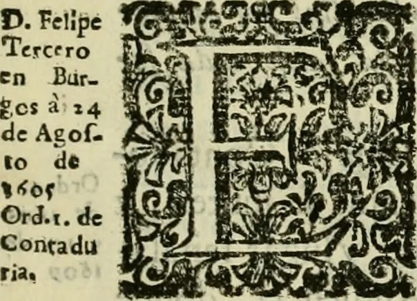 An illustration from Recopilacion de leyes de los reynos de las Indias : mandadas imprimir, y publicar por la magestad catolica del rey don Carlos II, nuestro señor : va dividida en quatro tomos, con el indice general, y al principio de cada tomo el indice especial de los titulos, que contiene, 1681, leaf 12