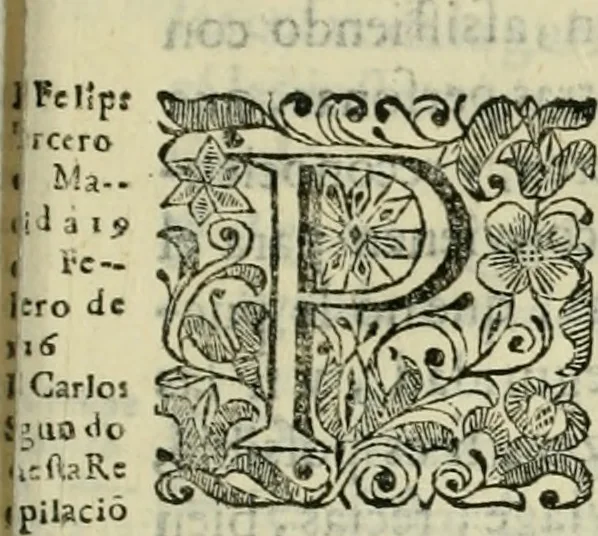 An illustration from Recopilacion de leyes de los reynos de las Indias : mandadas imprimir, y publicar por la magestad catolica del rey don Carlos II, nuestro señor : va dividida en quatro tomos, con el indice general, y al principio de cada tomo el indice especial de los titulos, que contiene, 1681, leaf 504