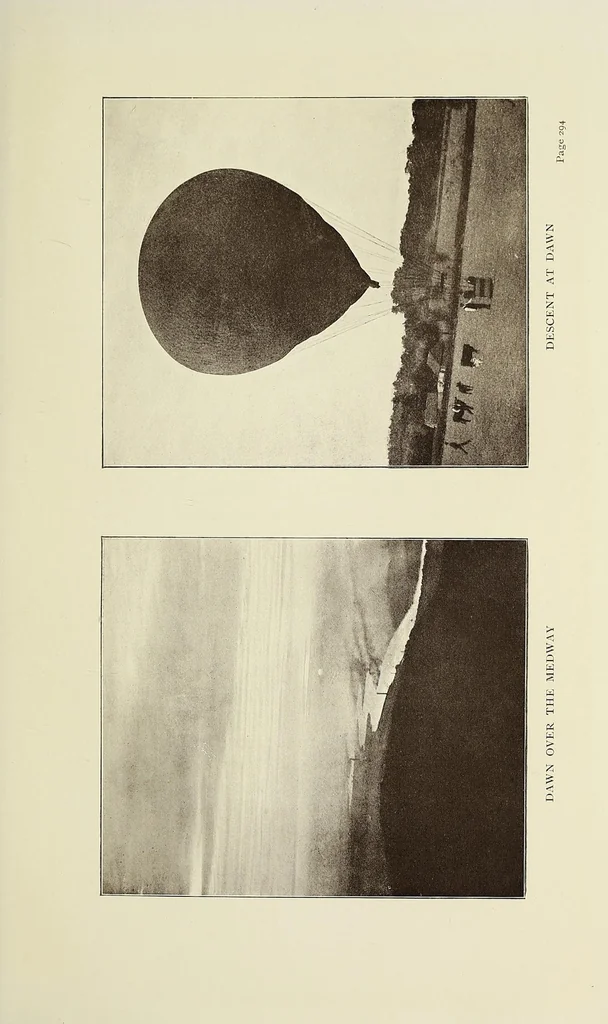 An illustration from The record of an aeronaut, being the life of John M. Bacon, 1907, leaf 359