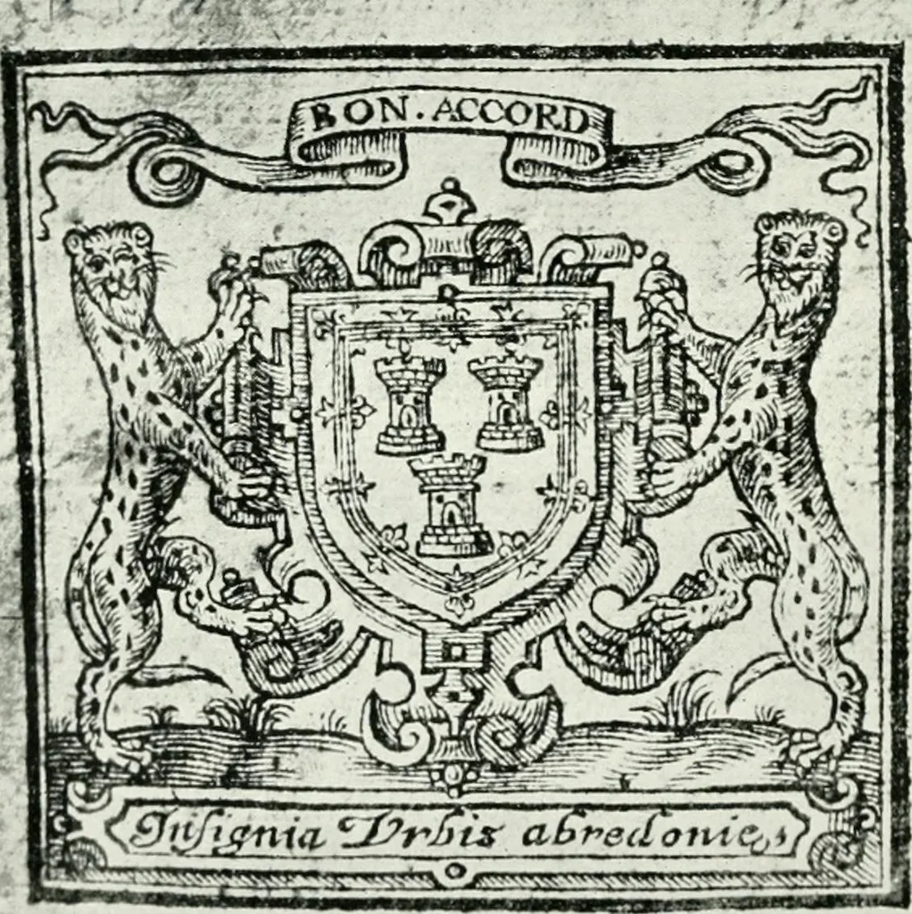 An illustration from Record of the celebration of the tercentenary of the introduction of the art of printing into Aberdeen by Edward Raban in the year 1622, 16th and 17th June 1922, 1922, leaf 67