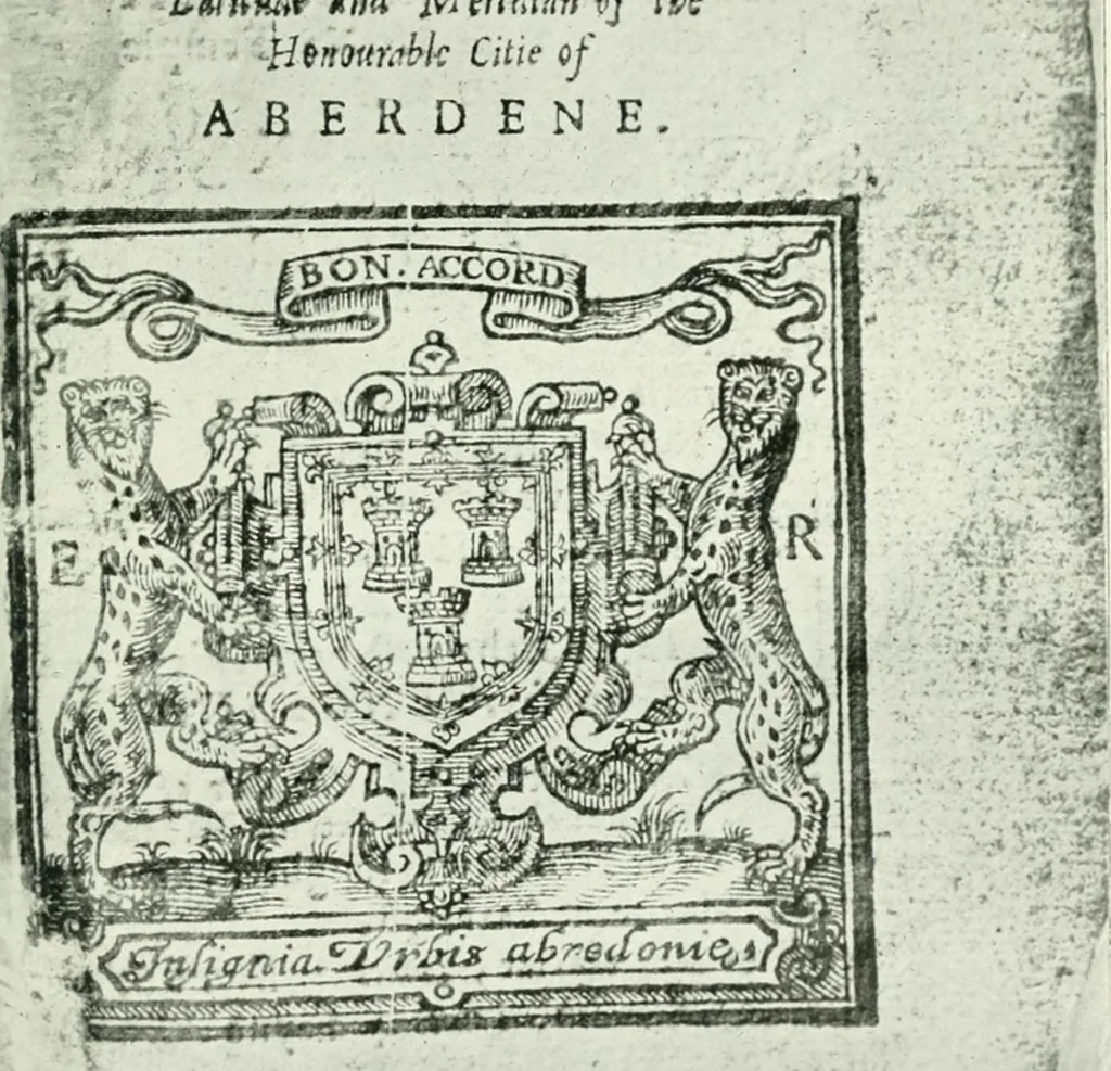 An illustration from Record of the celebration of the tercentenary of the introduction of the art of printing into Aberdeen by Edward Raban in the year 1622, 16th and 17th June 1922, 1922, leaf 68