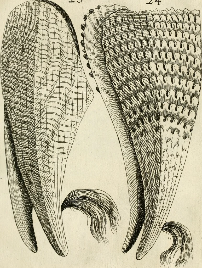 An illustration from Recreatio mentis, et oculi in observatione animalium testaceorum Italico sermone primum proposita ... nunc ... Latine oblata centum additis testaceorum iconibus .., 1684, leaf 343