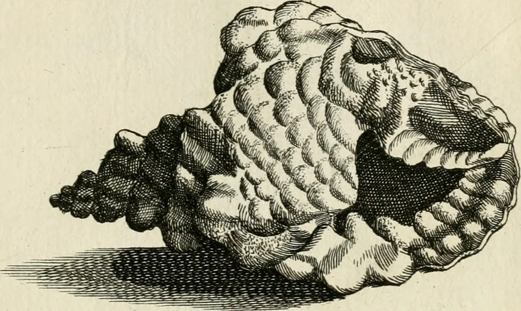 An illustration from Recreatio mentis, et oculi in observatione animalium testaceorum Italico sermone primum proposita ... nunc ... Latine oblata centum additis testaceorum iconibus .., 1684, leaf 497