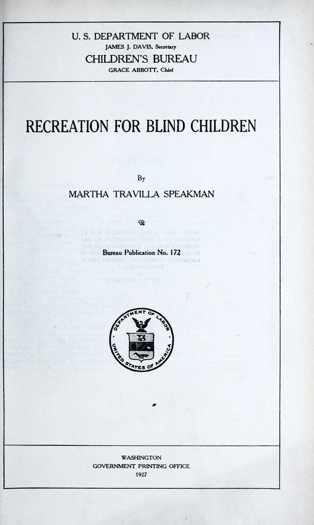 An illustration from Recreation for blind children, by Martha Travilla Speakman ..., 1927, leaf 1