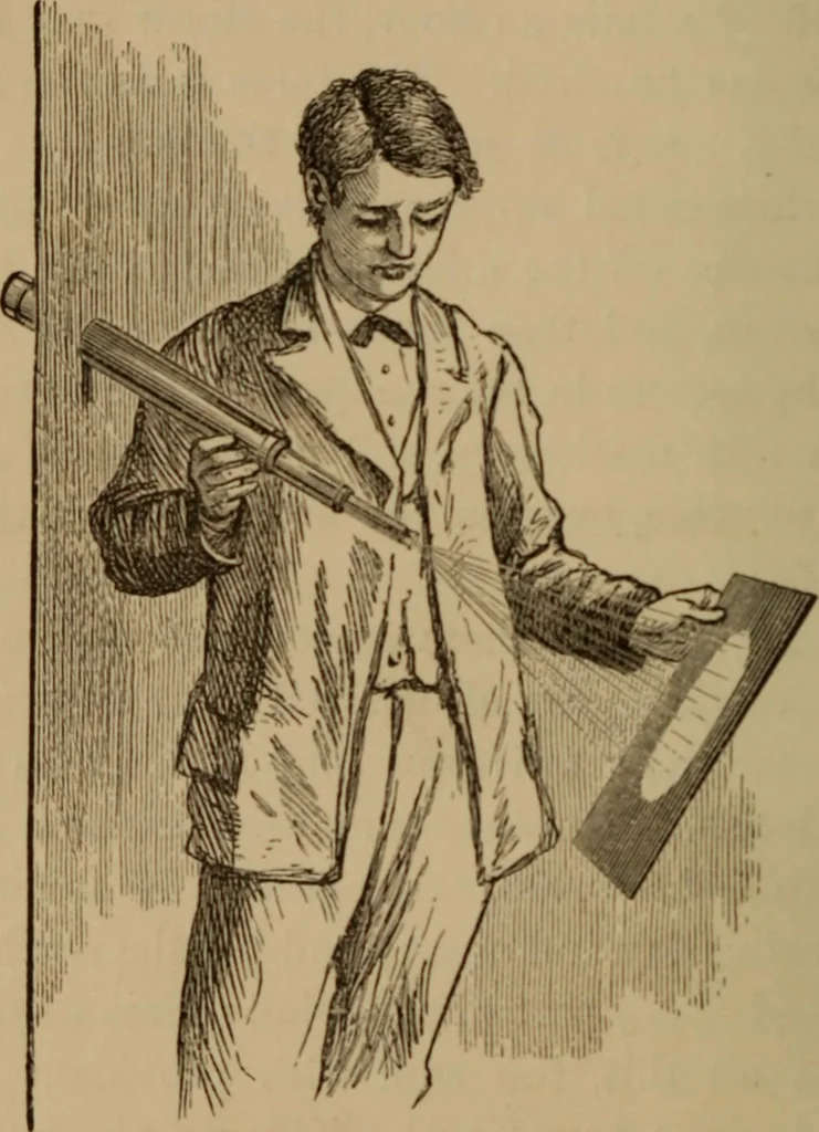 An illustration from Recreations in astronomy : with directions for practical experiments and telescopic work, 1879, leaf 113