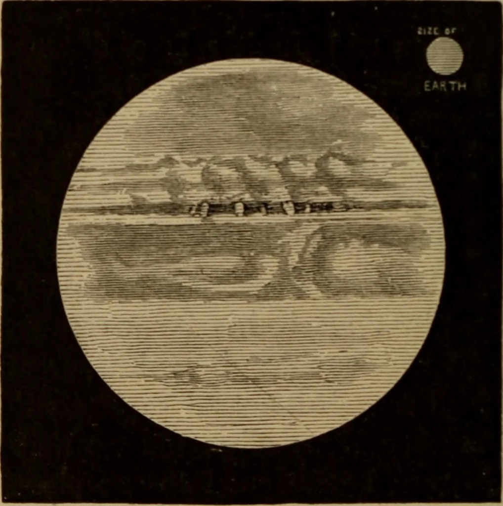 An illustration from Recreations in astronomy : with directions for practical experiments and telescopic work, 1879, leaf 181