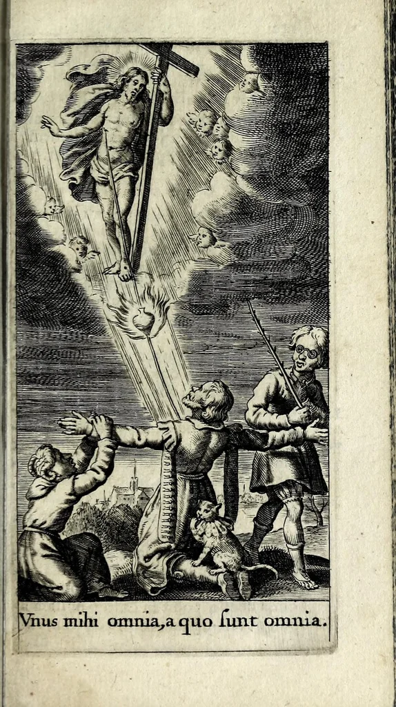 An illustration from Recta intentio, omnium humanarum actionum amssis, 1631, leaf 173