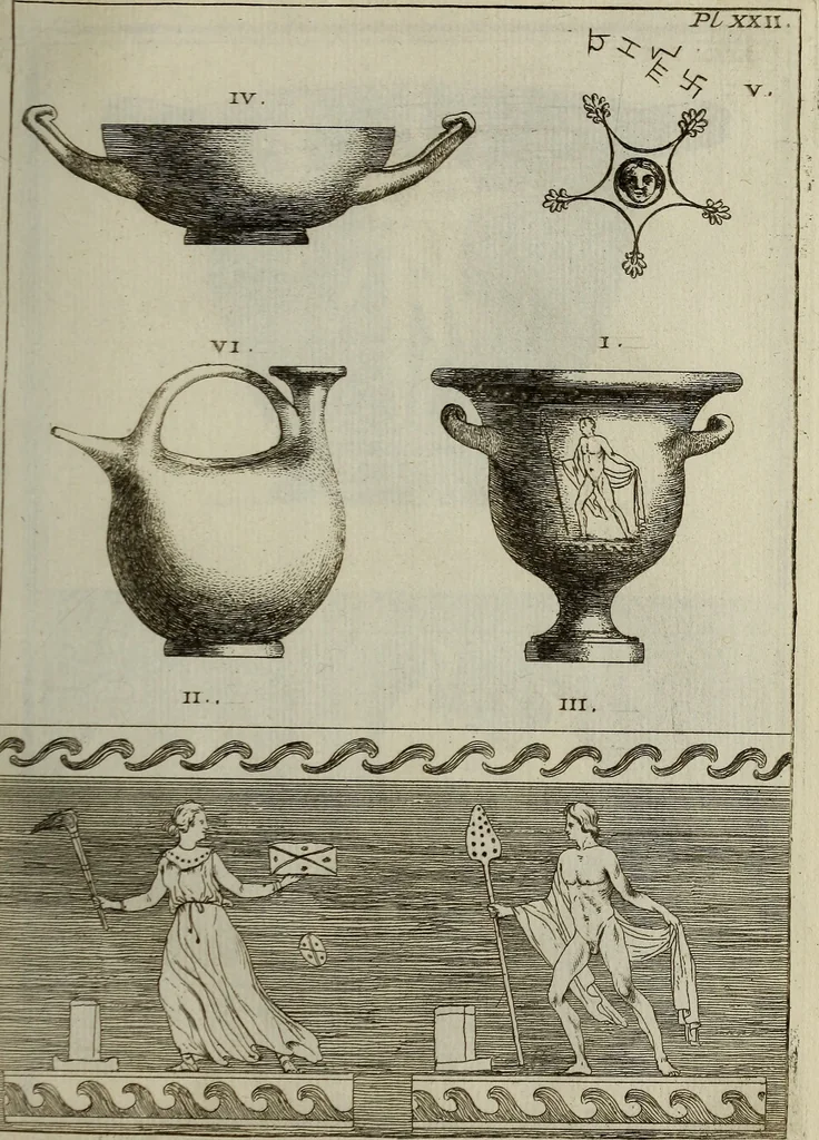 An illustration from Recueil d'antiquités égyptiennes, étrusques, greques et romaines, 1752, leaf 164