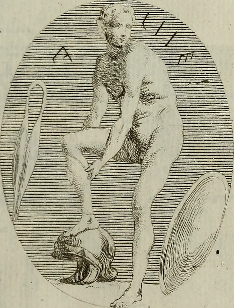 An illustration from Recueil d'antiquités égyptiennes, étrusques, greques et romaines, 1752, leaf 176