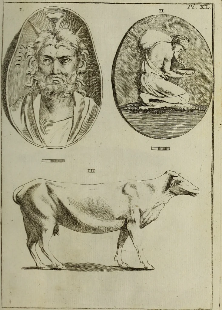 An illustration from Recueil d'antiquités égyptiennes, étrusques, greques et romaines, 1752, leaf 366