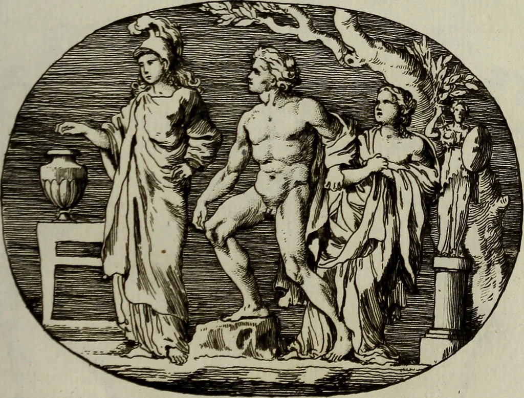 An illustration from Recueil d'antiquités égyptiennes, étrusques, greques et romaines, 1752, leaf 374