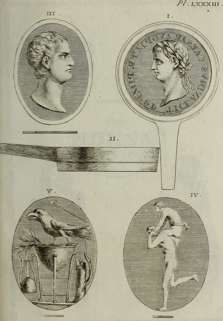 An illustration from Recueil d'antiquités égyptiennes, étrusques, greques et romaines, 1752, leaf 524