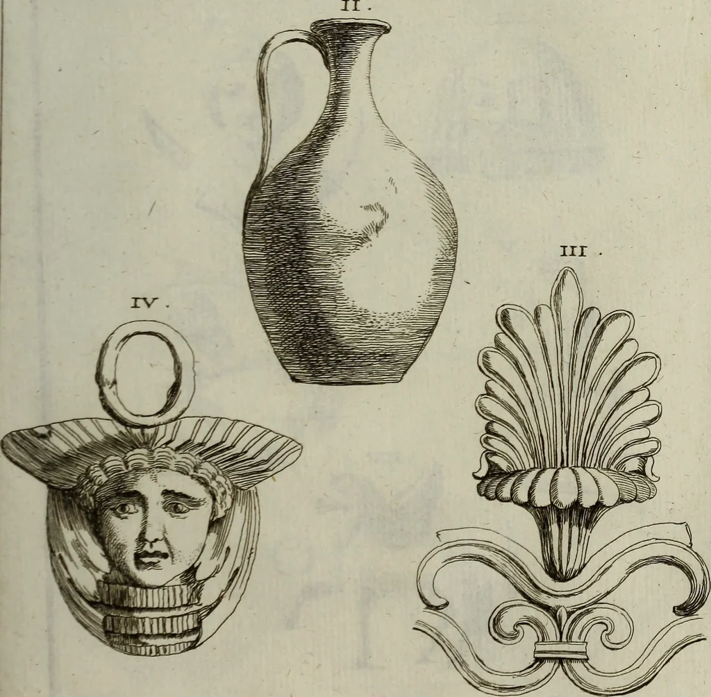 An illustration from Recueil d'antiquités égyptiennes, étrusques, greques et romaines, 1752, leaf 584