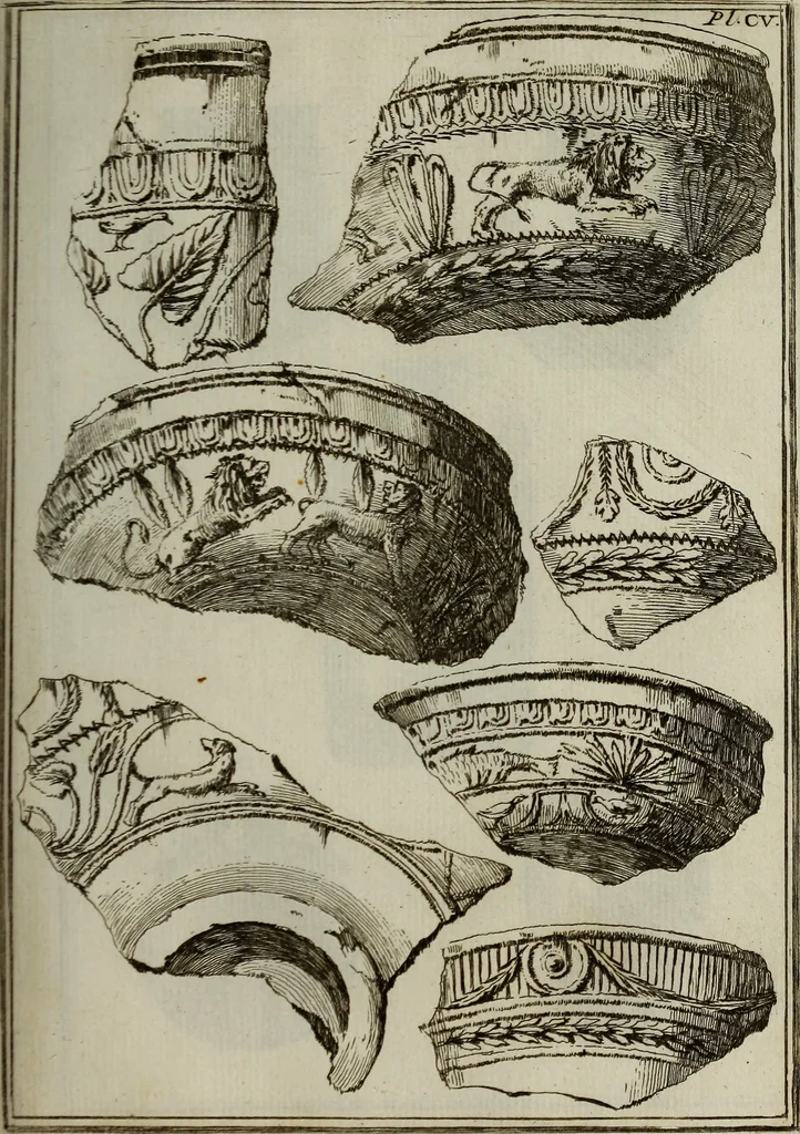 An illustration from Recueil d'antiquités égyptiennes, étrusques, greques et romaines, 1752, leaf 596