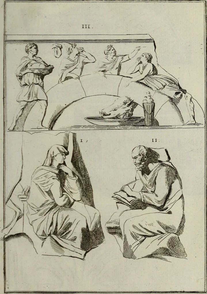 An illustration from Recueil d'antiquités égyptiennes, étrusques, greques et romaines, 1752, leaf 642