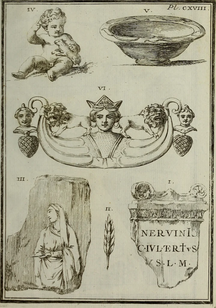 An illustration from Recueil d'antiquités égyptiennes, étrusques, greques et romaines, 1752, leaf 664