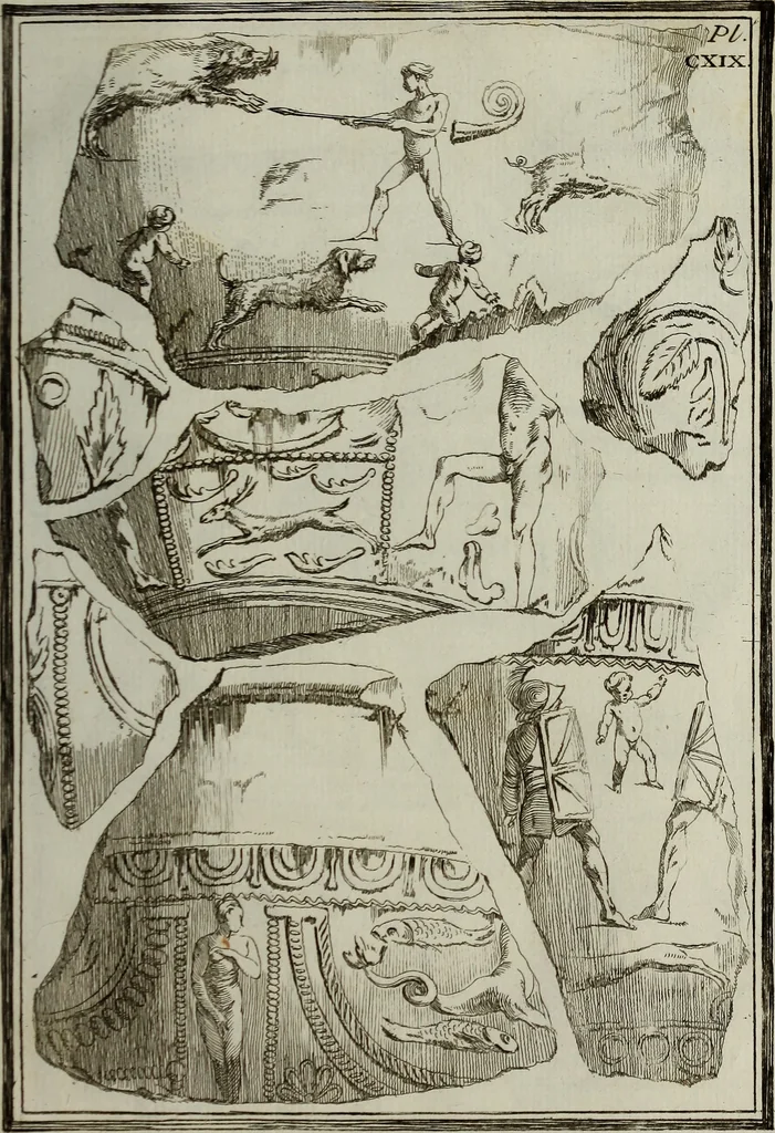 An illustration from Recueil d'antiquités égyptiennes, étrusques, greques et romaines, 1752, leaf 666