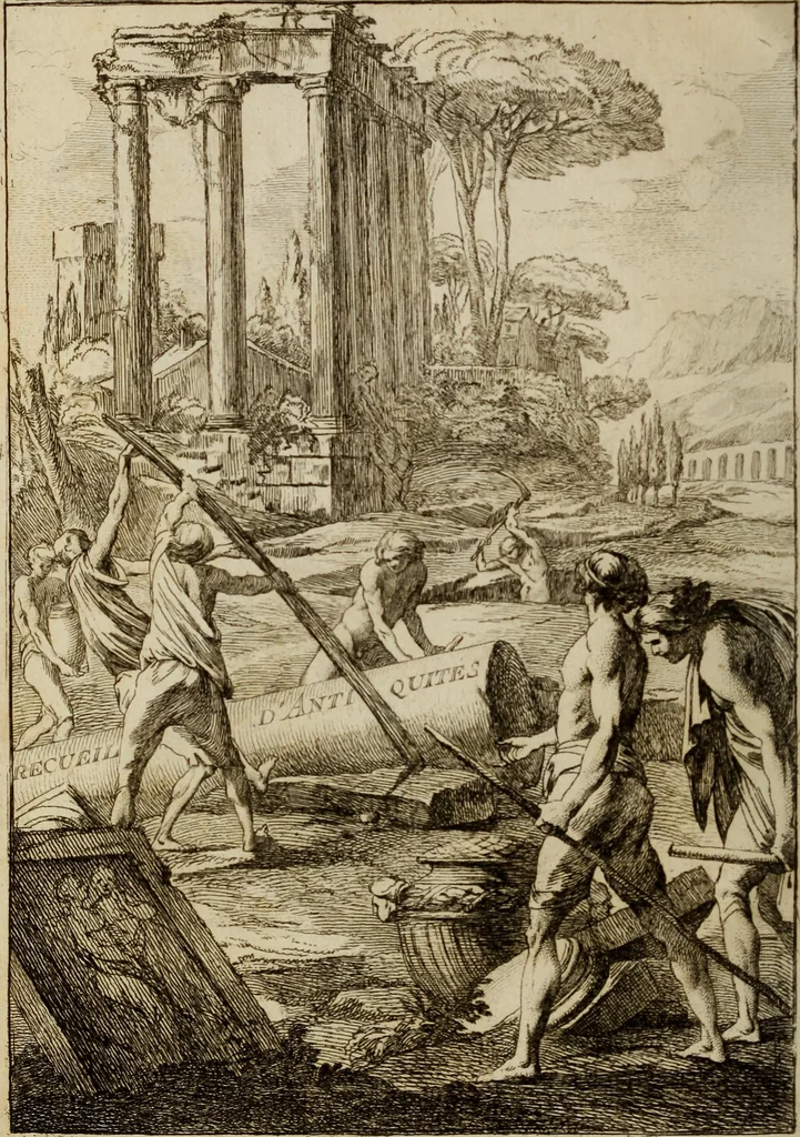 An illustration from Recueil d'antiquités égyptiennes, étrusques, greques et romaines, 1752, leaf 7