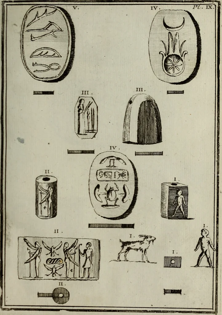 An illustration from Recueil d'antiquités égyptiennes, étrusques, greques et romaines, 1752, leaf 84