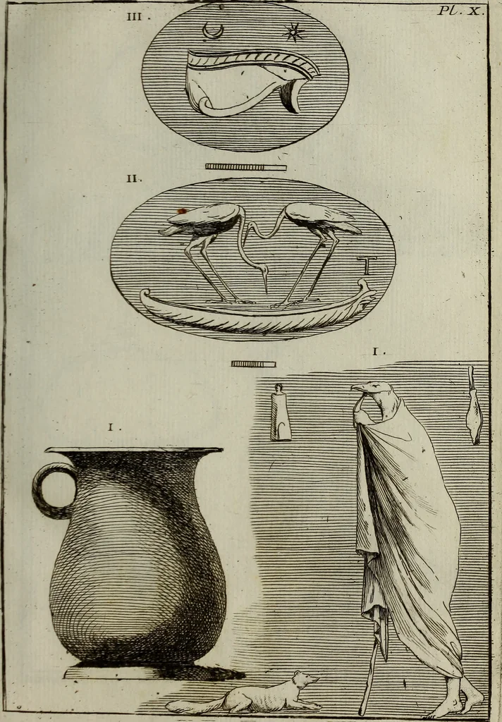 An illustration from Recueil d'antiquités égyptiennes, étrusques, greques et romaines, 1752, leaf 86