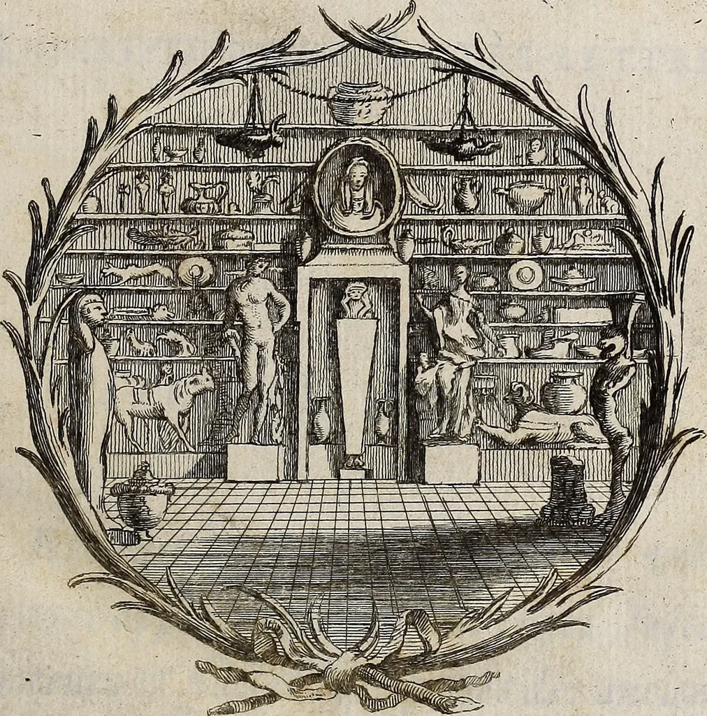 An illustration from Recueil d'antiquités égyptiennes, étrusques, greques et romaines, 1752, leaf 12
