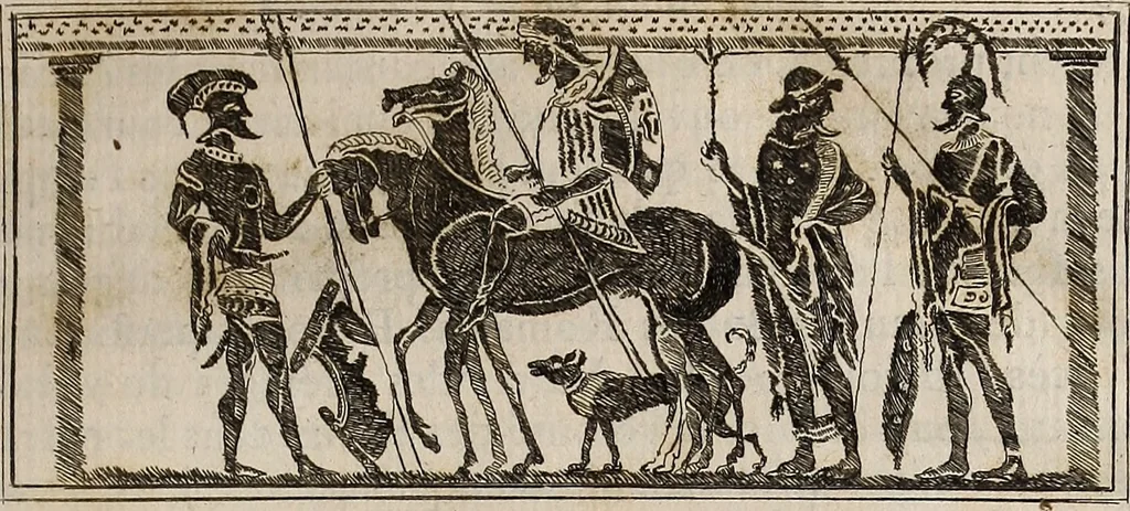An illustration from Recueil d'antiquités égyptiennes, étrusques, greques et romaines, 1752, leaf 172