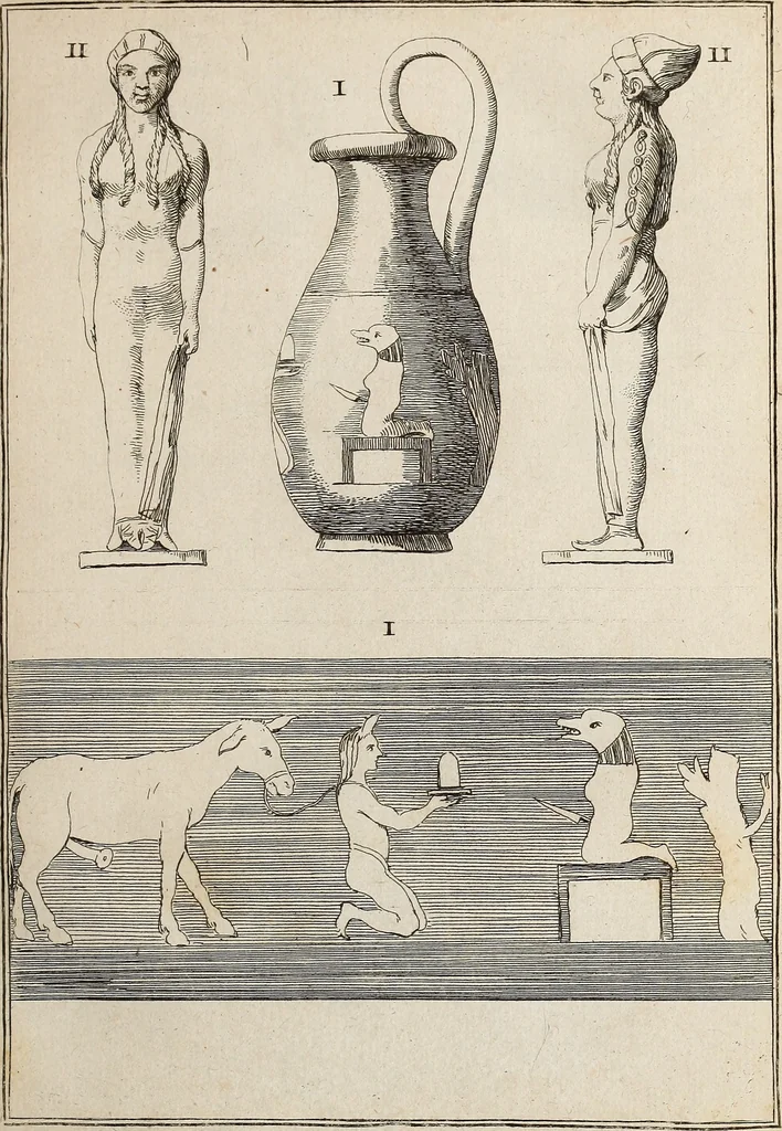 An illustration from Recueil d'antiquités égyptiennes, étrusques, greques et romaines, 1752, leaf 218