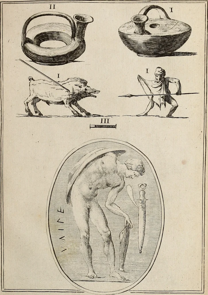 An illustration from Recueil d'antiquités égyptiennes, étrusques, greques et romaines, 1752, leaf 220