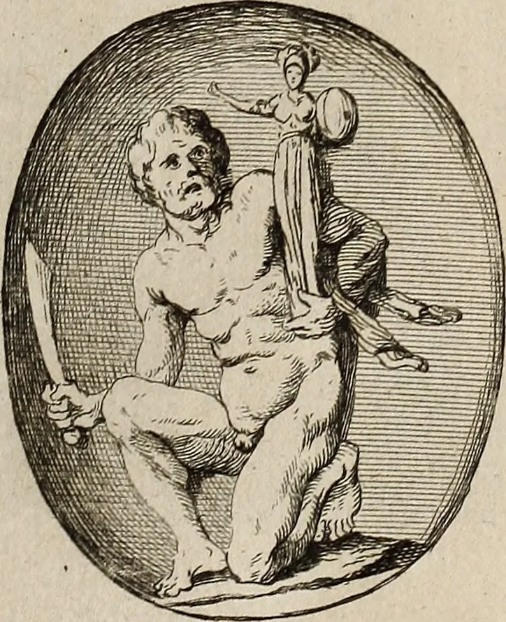 An illustration from Recueil d'antiquités égyptiennes, étrusques, greques et romaines, 1752, leaf 298