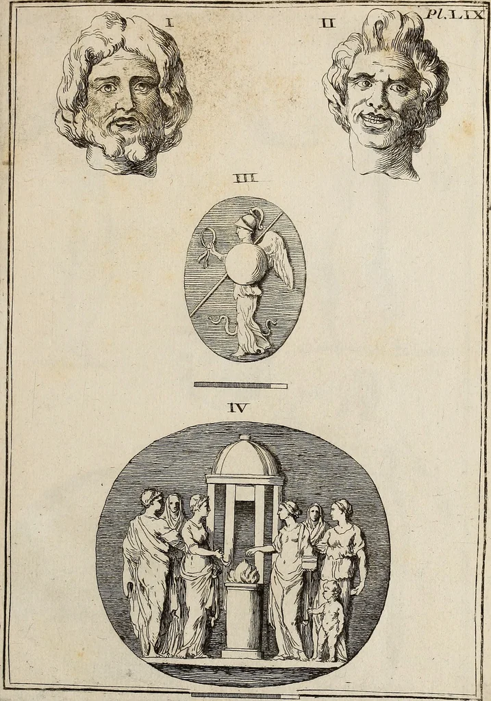 An illustration from Recueil d'antiquités égyptiennes, étrusques, greques et romaines, 1752, leaf 474