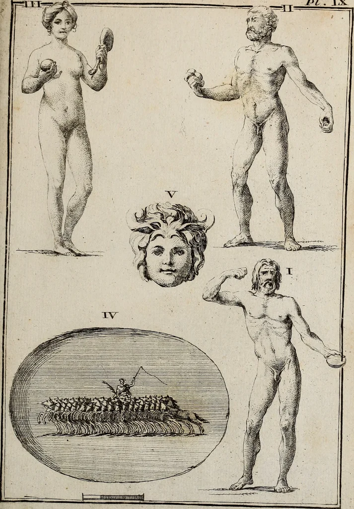 An illustration from Recueil d'antiquités égyptiennes, étrusques, greques et romaines, 1752, leaf 476