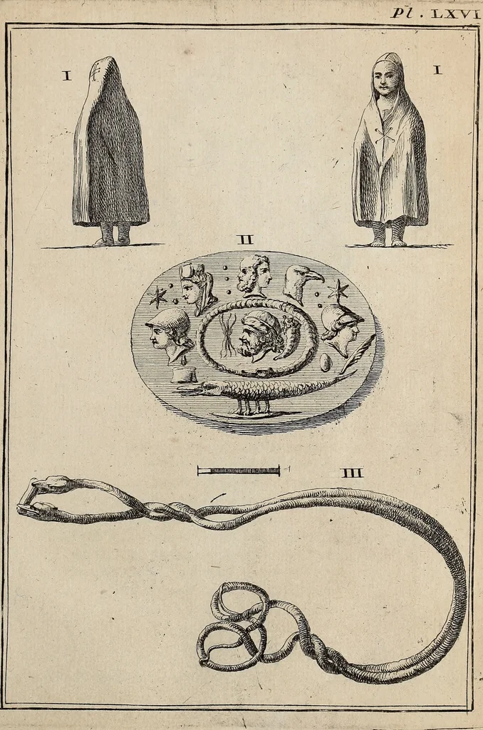 An illustration from Recueil d'antiquités égyptiennes, étrusques, greques et romaines, 1752, leaf 488
