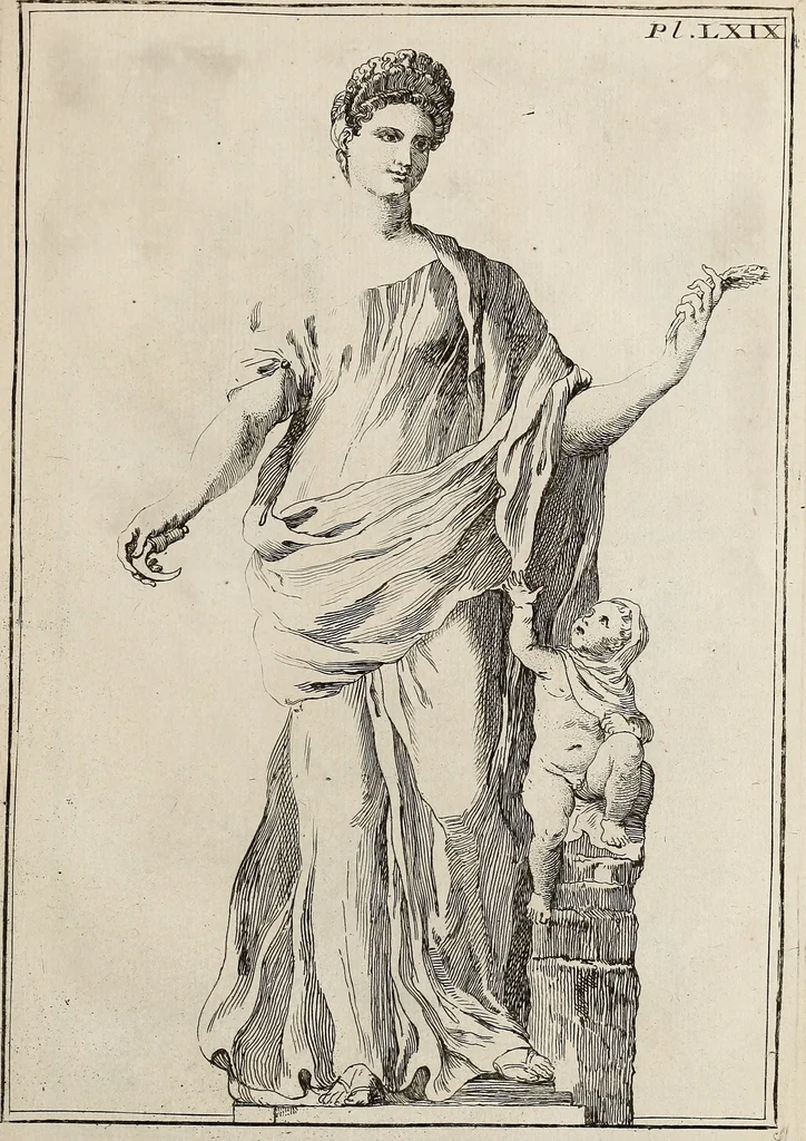 An illustration from Recueil d'antiquités égyptiennes, étrusques, greques et romaines, 1752, leaf 494
