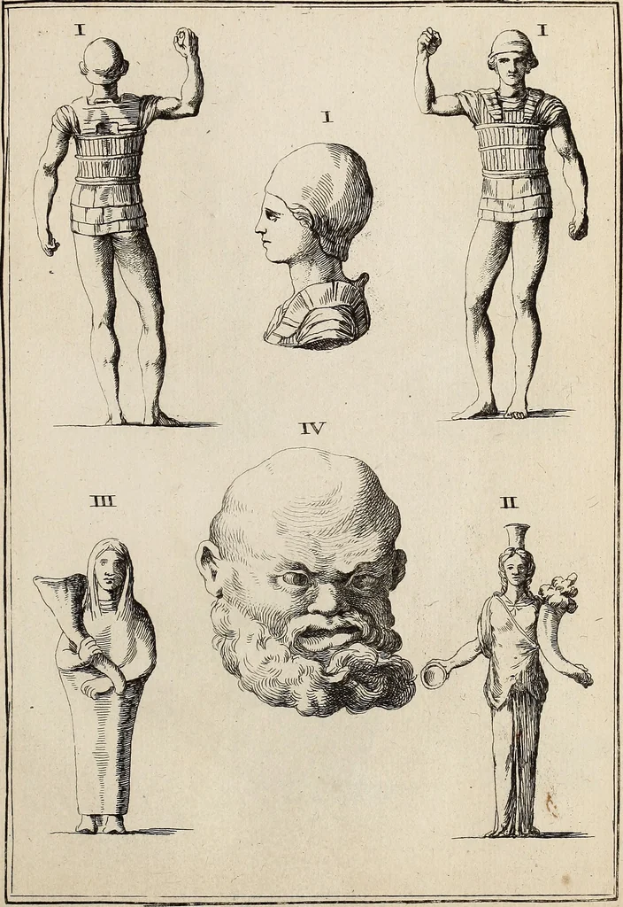 An illustration from Recueil d'antiquités égyptiennes, étrusques, greques et romaines, 1752, leaf 502