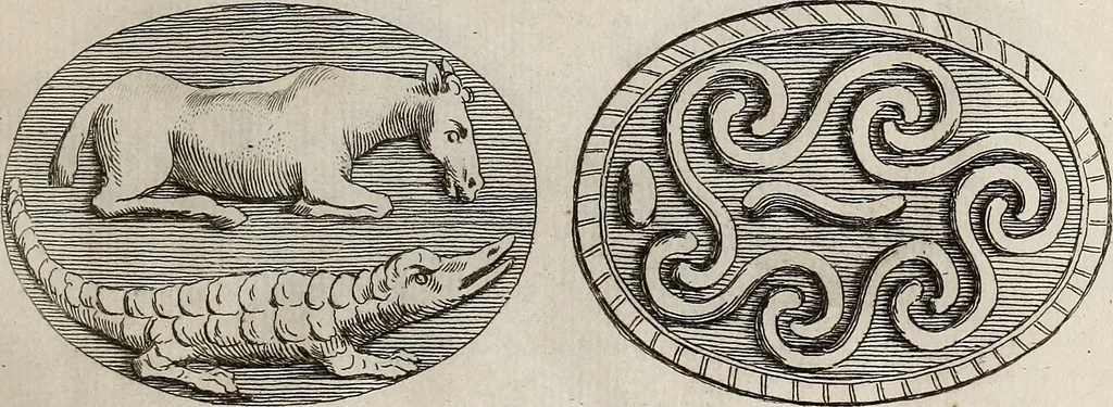 An illustration from Recueil d'antiquités égyptiennes, étrusques, greques et romaines, 1752, leaf 124