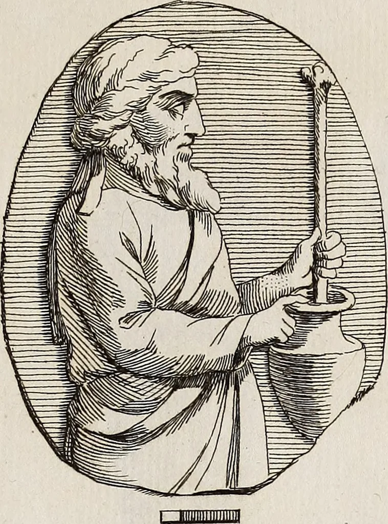 An illustration from Recueil d'antiquités égyptiennes, étrusques, greques et romaines, 1752, leaf 142