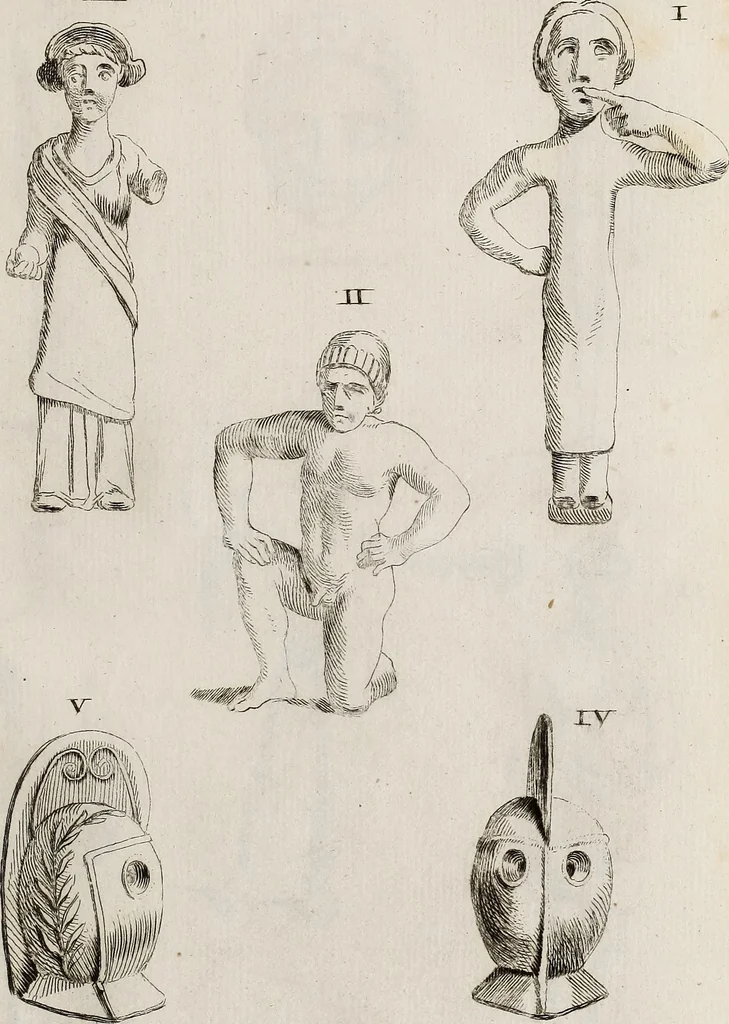 An illustration from Recueil d'antiquités égyptiennes, étrusques, greques et romaines, 1752, leaf 210