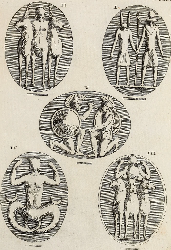 An illustration from Recueil d'antiquités égyptiennes, étrusques, greques et romaines, 1752, leaf 220