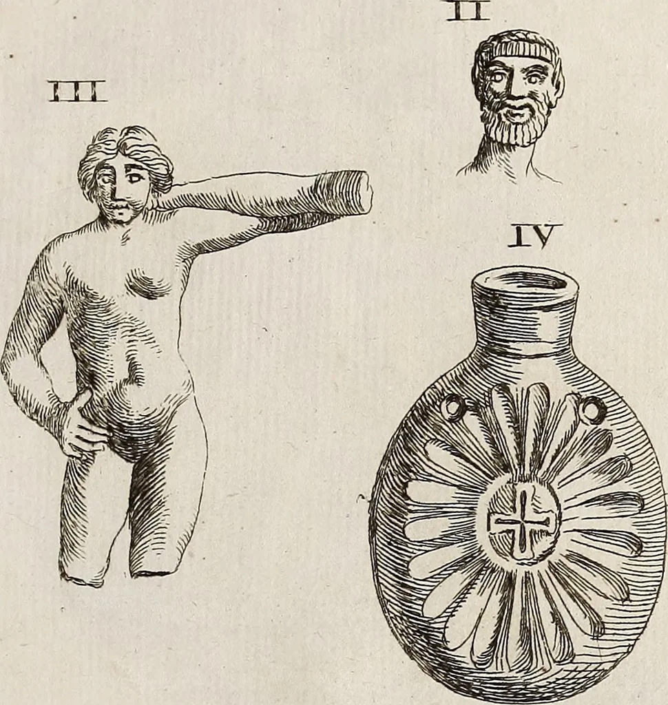 An illustration from Recueil d'antiquités égyptiennes, étrusques, greques et romaines, 1752, leaf 226
