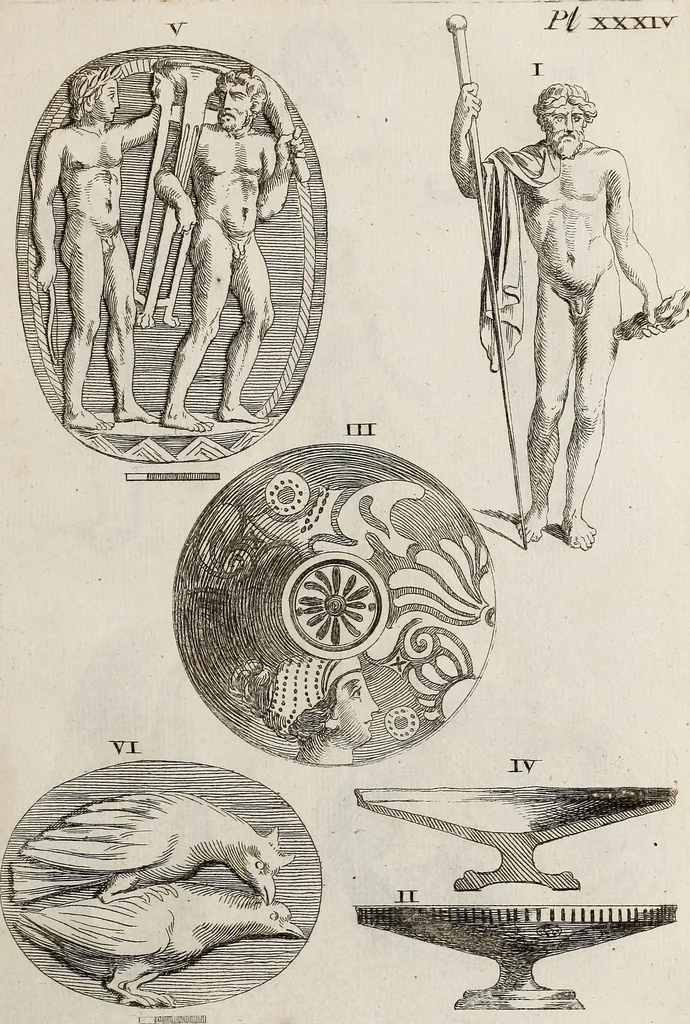 An illustration from Recueil d'antiquités égyptiennes, étrusques, greques et romaines, 1752, leaf 228