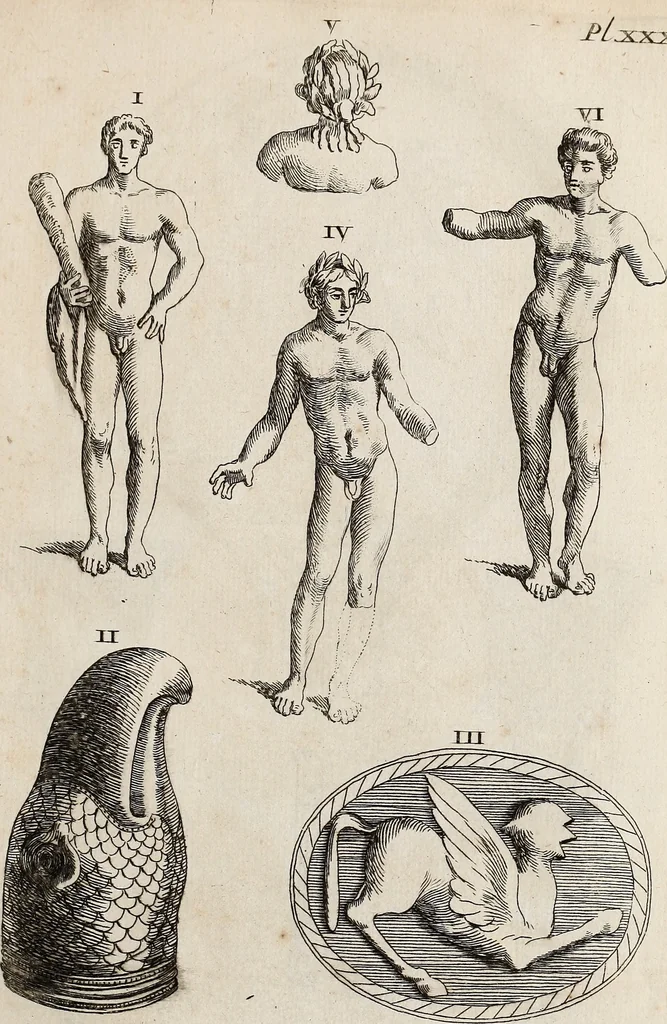 An illustration from Recueil d'antiquités égyptiennes, étrusques, greques et romaines, 1752, leaf 230