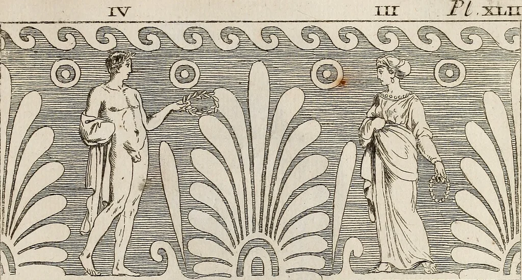 An illustration from Recueil d'antiquités égyptiennes, étrusques, greques et romaines, 1752, leaf 244