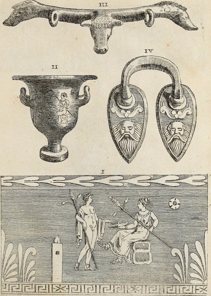 An illustration from Recueil d'antiquités égyptiennes, étrusques, greques et romaines, 1752, leaf 252