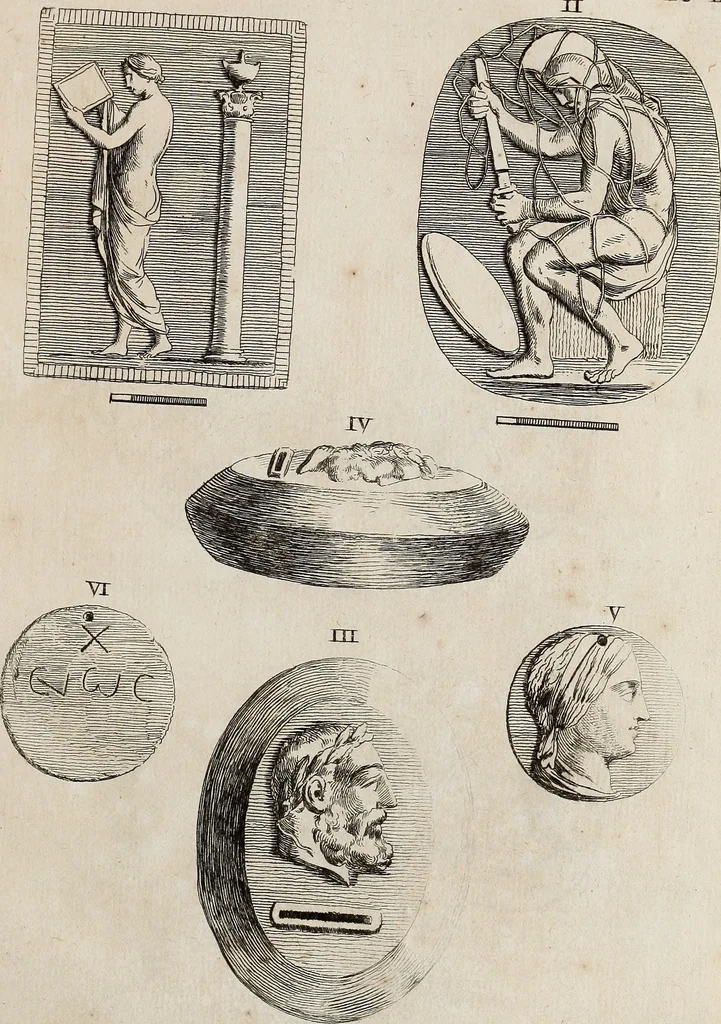 An illustration from Recueil d'antiquités égyptiennes, étrusques, greques et romaines, 1752, leaf 308