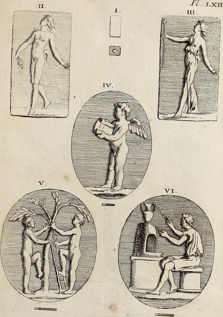 An illustration from Recueil d'antiquités égyptiennes, étrusques, greques et romaines, 1752, leaf 504