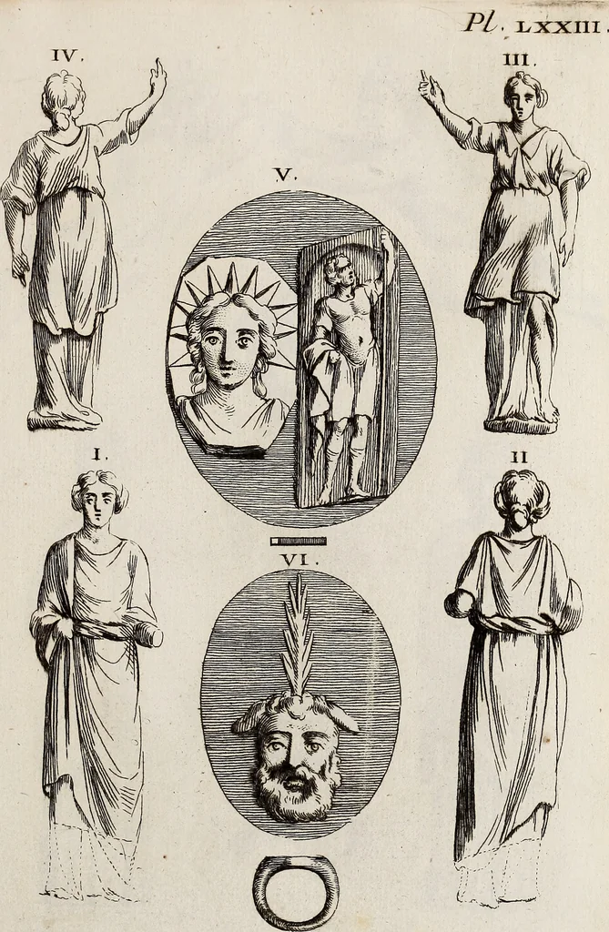 An illustration from Recueil d'antiquités égyptiennes, étrusques, greques et romaines, 1752, leaf 526